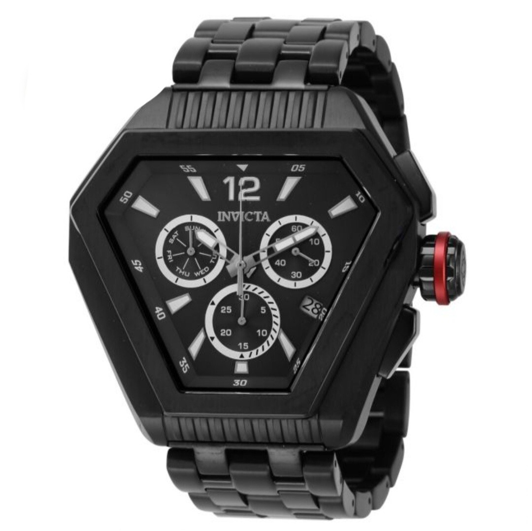 INVICTA 多機能時計 ブラック WR 100M New Invicta Men's 52mm Chrono Racing Digital Men's Black