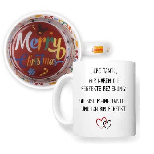 Weihnachtsgeschenk Tante Geschenk Kaffeetasse Frauen Haferl Tasse Spruch Idee