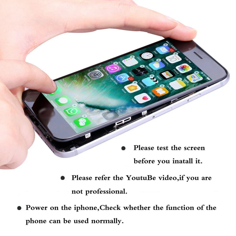 For iPhone 5 5C 5S Complete LCD Touch Screen Replace Digitizer Parts+Home Button - Image 4 of 4