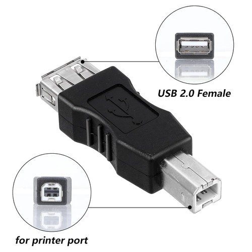 4 Pcs 2.0 A Female to USB B Male Printer Converter Connector AM/BM Print Plug - Picture 3 of 6
