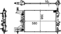 Mahle KüHler WasserküHler MotorküHler Passend FüR Opel Astra J Chevrolet Cruze