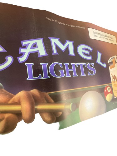 Póster translite vintage Camel Joe Camel Pool 1992 luces camel promoción 18,25x49 - Imagen 3 de 4