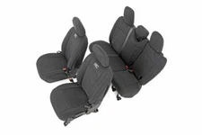 Rough Country Seat Set BLK [18-20 for Wrangler JL Unlimited R Center Armrest]