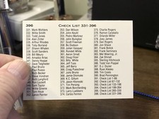 1991 Classic/Best #396 Checklist