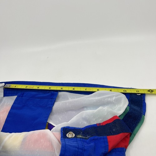Vintage OP Ocean Pacific Blue Rainbow Stripe Board Shorts Swim Trunks Kids B61 - Picture 15 of 17