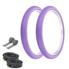 PRO TIRES 26 x 2.125 Purple G-5009 W/ HEAVYDUTY TUBES RIM STRIPS