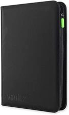 Vault X  9-Pocket Exo-Tec Zip Binder Side-Loading - 360 Cards - Black, Open Box