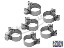 Triumph Twins Correct Type Herringbone 9/16-inch Oil Line Clamps (6) PN# 70-6848