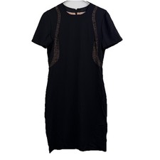 Vintage 100% Silk Carolina Herrera Saks Fifth Avenue Dress Size 8 Rhinestones