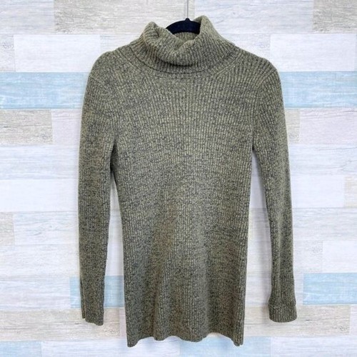 BANANA REPUBLIC Skinny Ribbed Longline Turtleneck Tunic Sweater Womens Small