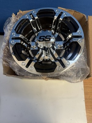 8'' Daytona Chrome with Black Wheel Cover (Set of 4) Rhox