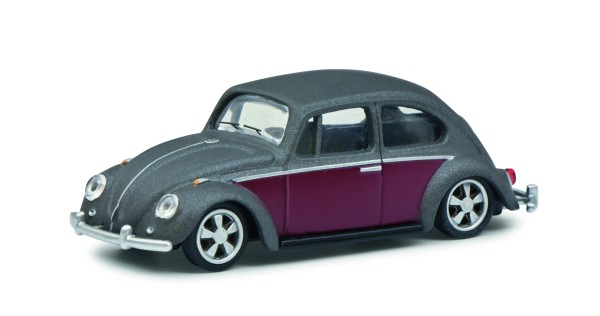 Schuco Vw KäFer Lowrider Grau-Rot 1:64 Limitiert Modellauto-image