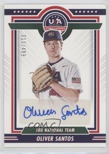 2022 Panini USA Baseball Stars & Stripes Blue Ink 10/499 Oliver Santos Auto uk2
