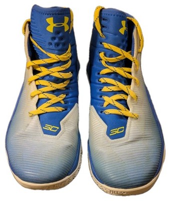 Under Armour Curry 2.5 Basketball Shoes Blue Yellow Men's US 7.5