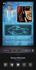 DIGITAL TOPPS WWE SLAM Shawn Michaels COLOR SPLASH SR BLUE SIGNATURE RELIC Read