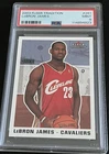 2003 LeBron James Cavaliers PSA 9 Fleer Tradition Rookie Card #261