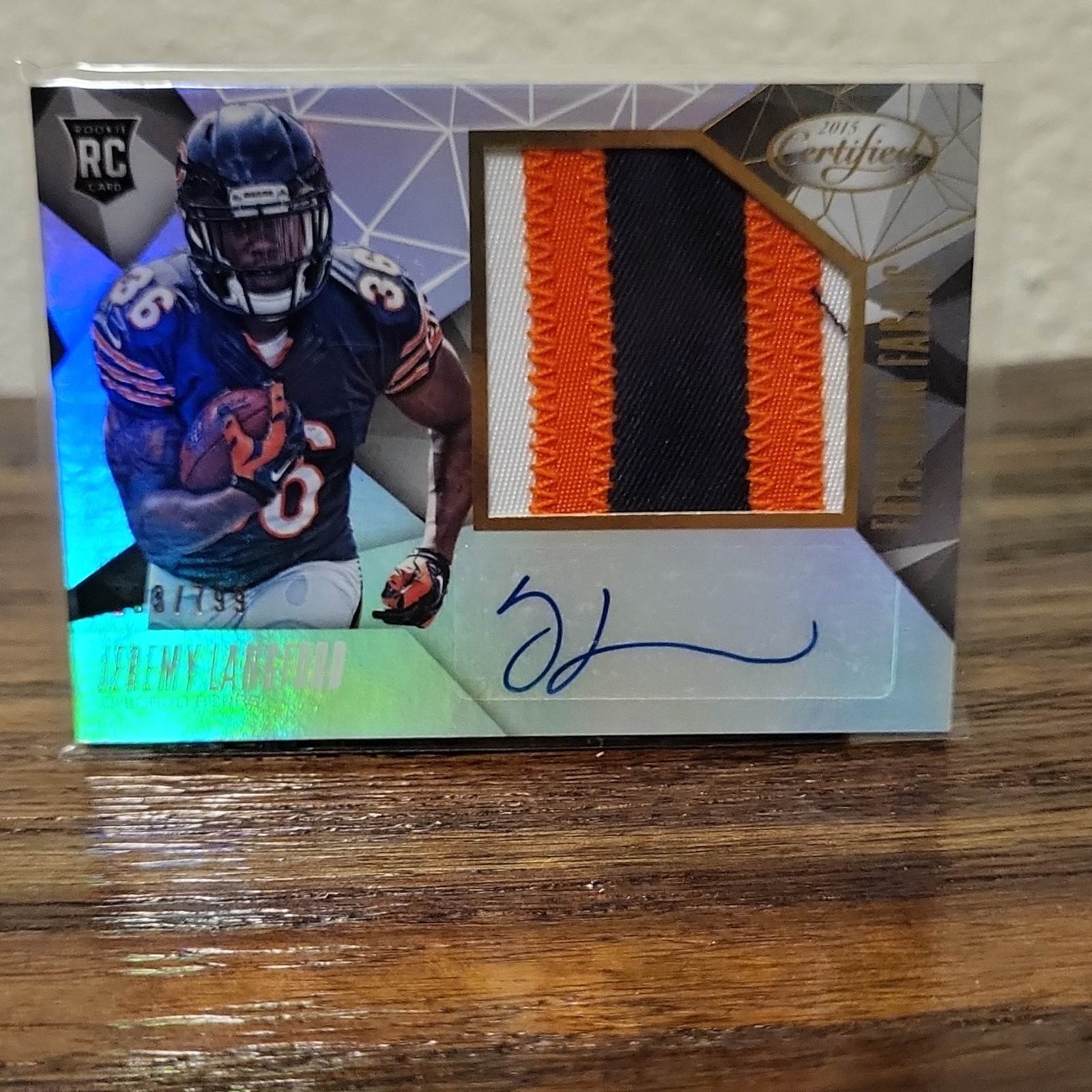 Jeremy Langford Panini Certified #206 Autograph Patch