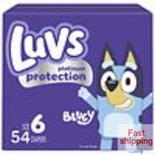 Luvs Baby Diapers No scent, Size 6, 54.0 ea