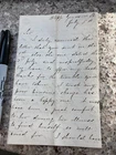 19th c Antique Antique Mystery Letter Will & Inheritance Hand Written Ephemera
