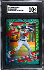 2021 Donruss Optic #191 Juan Soto SGC 10 Gem Mint Green Dragon Prizm /88