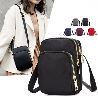 Women Bag Waterproof Shoulder Bag Crossbody Zipper Mobile Phone Lady Female Mult