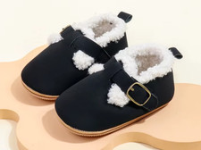Winter Cute Baby Girls and Boys Warm Plush Non-slip Comfortable Prewalker Shoes