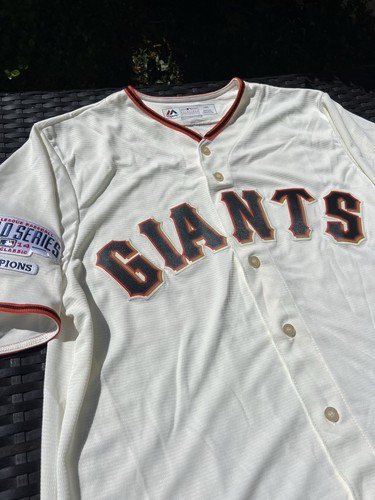 San Francisco Giants Majestic Cool Base Jersey Mens Size Large 2014 World Series