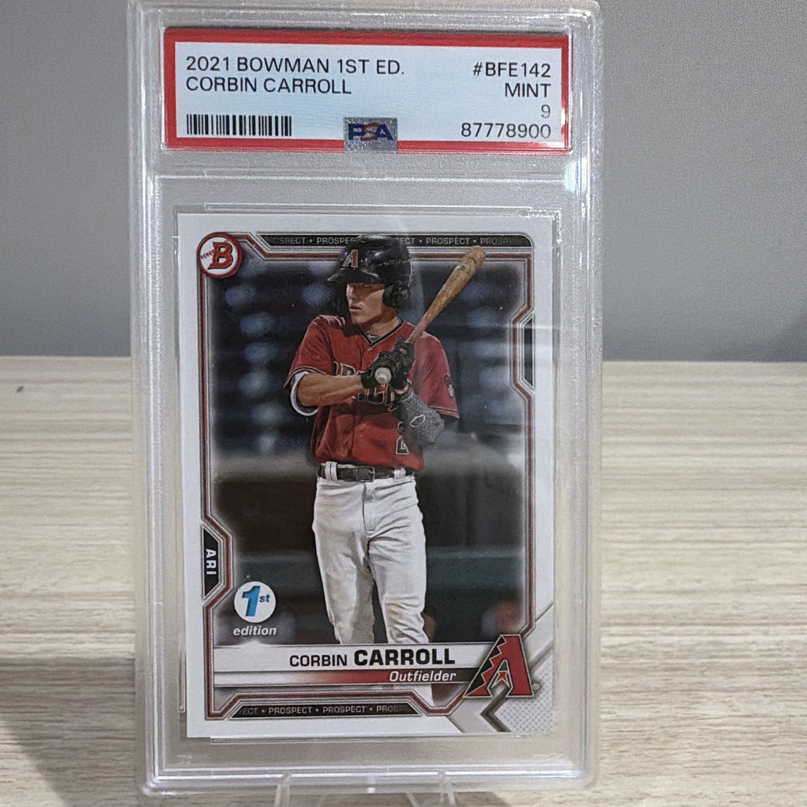 Bowman 2021 Bowman 1st Edition Corbin Carroll #BFE-142 PSA 9 Diamondbacks