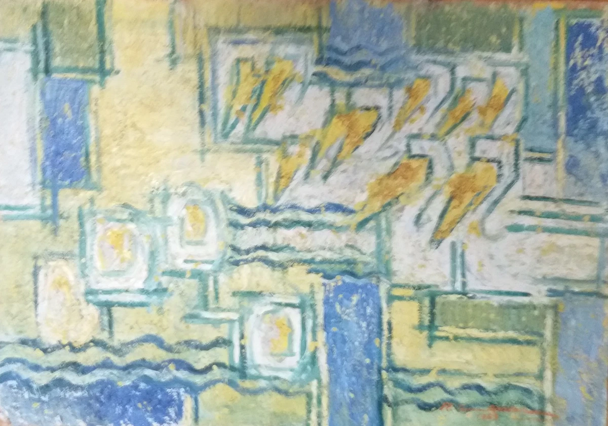 FLORICA APOSTOLEANU RUMANIA U.S.A. 1900-1992 COMPOSICION ABSTRACTA/EXPRESIONISTA