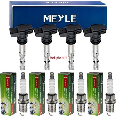4x MEYLE Zündspule + DENSO Zündkerze für Nissan X-Trail T30 2.0 4x4
