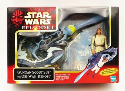 Star Wars Episode 1 Vehicles Gungan Scout Sub W/obi-Wan Action Figure Vehicle