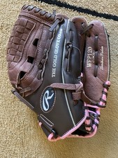 Rawlings WFP120 12" Fastpitch Softball Glove RHT Brown Pink VGC