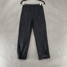 Columbia Rain Pants Kids Medium Black Waterproof Nylon Outdoor Hiking Adjustable