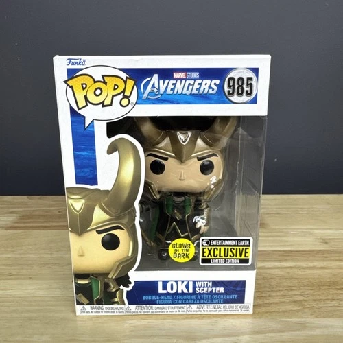 Funko Pop! The Avengers Loki with Scepter GITD 985 Exclusive Limited Edition New
