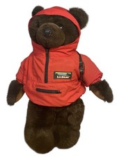 VTG LL Bean Plush Brown Teddy Bear Rain Parka W/ Backpack Made In Korea 17  