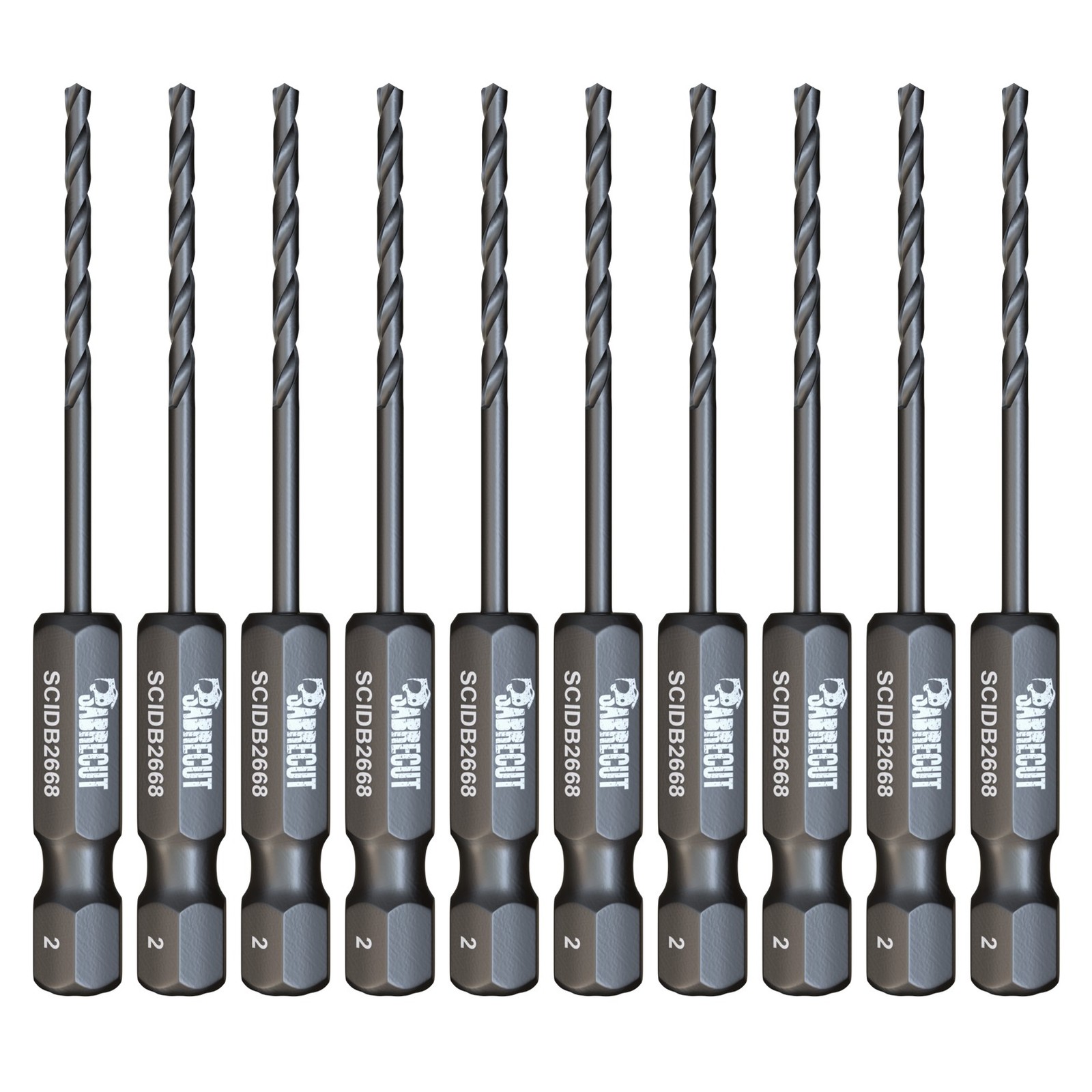 10 x 2mm - HSS Impact Drill Bits With Quick Change Hex Shank (Bulk)