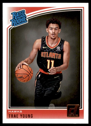 2018-19 DONRUSS RATED ROOKIE TRAE YOUNG RC ATLANTA HAWKS #198 NM-MT