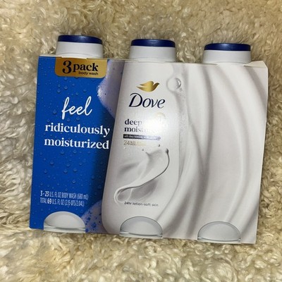 Dove Deep Moisture Body Wash, 23 fl oz, 3-Pack