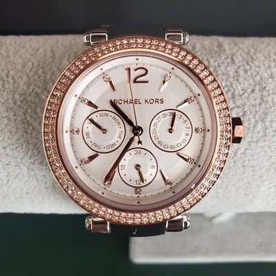 NWOT MICHAEL KORS WATCH WOMENS Michael Kors Emery Gold Pave Crystal Bracelet Watch MK4643  main image 3