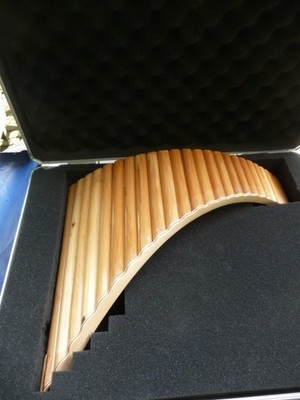 - PANFLÖTE  + KOFFER - Tenor-Bambus 25 Rohre G-Dur, D1-G4 - neues DEsign
