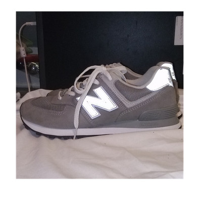 New Balance 574 | Size 7Y | ML574EVG Gray White Mesh Suede