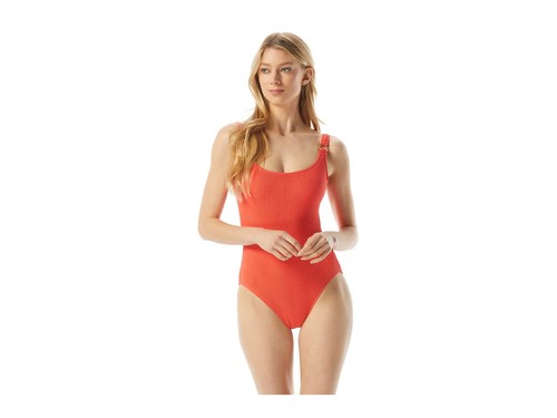 Michael Kors Women's Swim Logo Ring U-Neck One-Piece Bathing Suit 10 - Picture 1 of 1