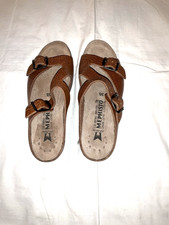 Mephisto Air Relax Sandals Brown Leather Womens Size 35