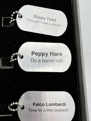 Lot Of 4 Limited Edition Nintendo Star Fox 64 3D Dog Tag Set