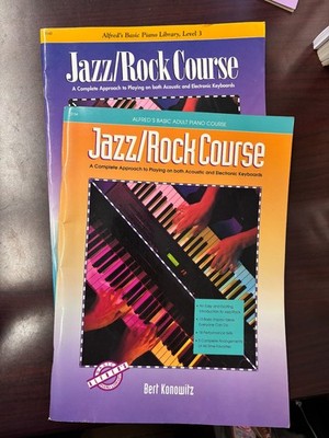 Alfred's Basic Adult Jazz/Rock Course LOT Acoustic Electronic Keyboard +Level 3