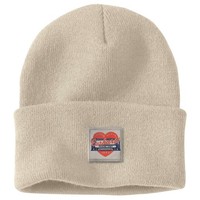 carhartt® Damen MüTze »Knit Heart Patch Beanie« One Size Oat Milk