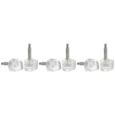 3 Pairs TPU High Heel Tips 2.4mm Pin 8x8mm U-Shape Shoe Repair Caps, Transparent