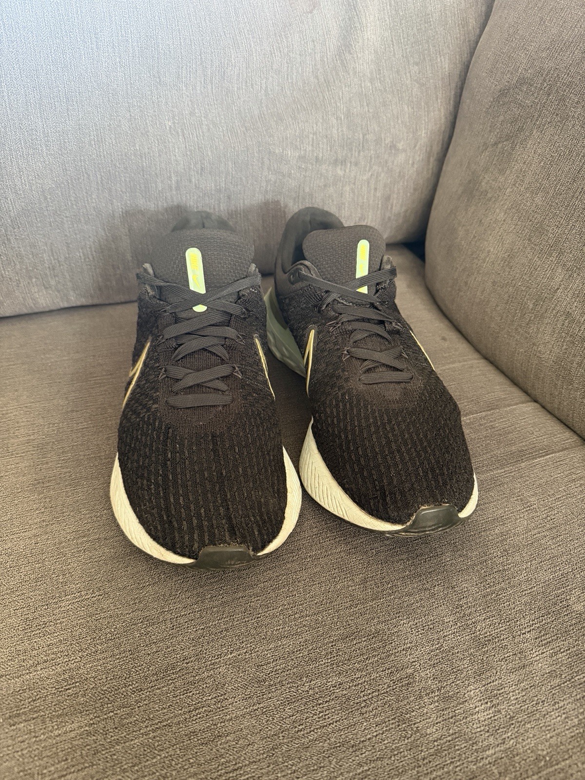 Nike React Infinity Run Flyknit 3 UK 12 RRP £120 Running Shoes Black Trainers image 9
