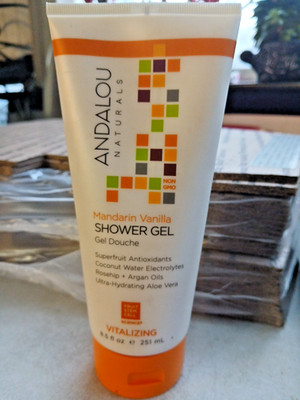 Andalou Naturals Mandarin Vanilla Shower Gel Vitalizing 8.5 Fl Oz
