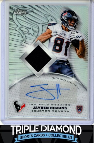 2025 Topps Chrome Jayden Higgins Rookie Patch Autographs (RAW)